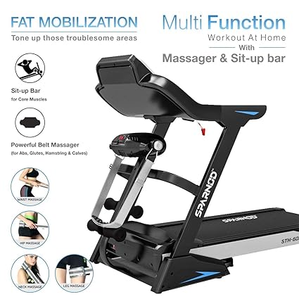 Sparnod Fitness STH-6000 (6 HP Peak) Automatic Treadmill